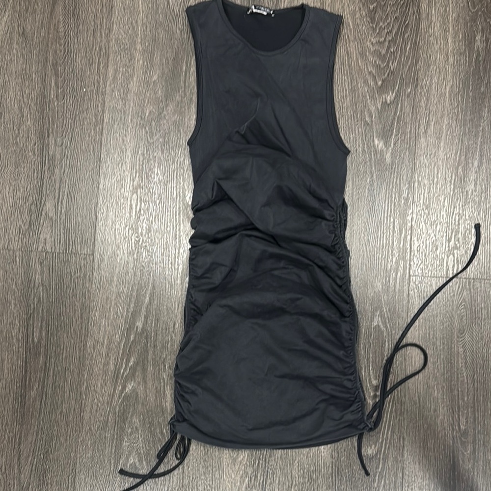 Zara Black Ruched Dress